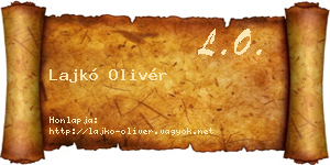 Lajkó Olivér névjegykártya