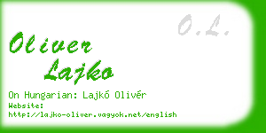 oliver lajko business card